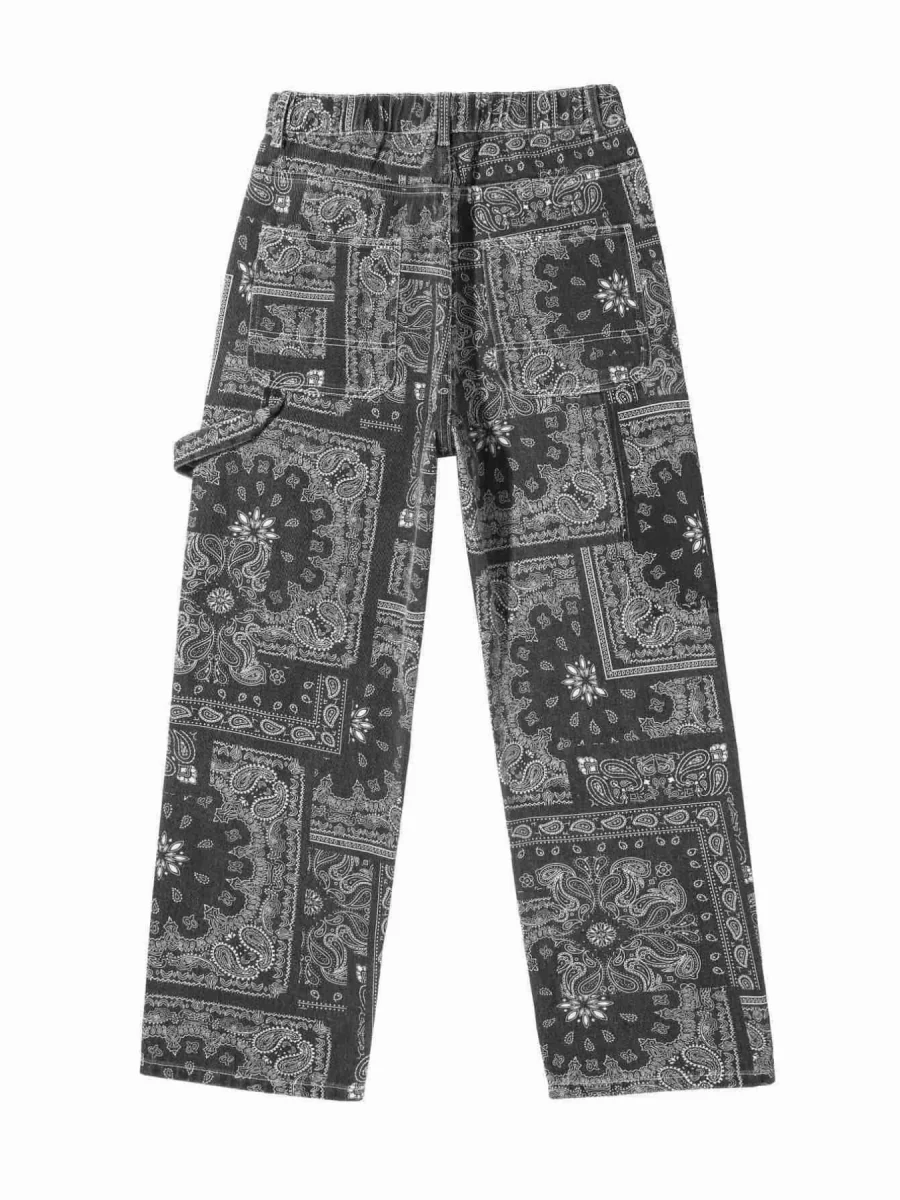 Men Paisley Print Jeans - Image 5