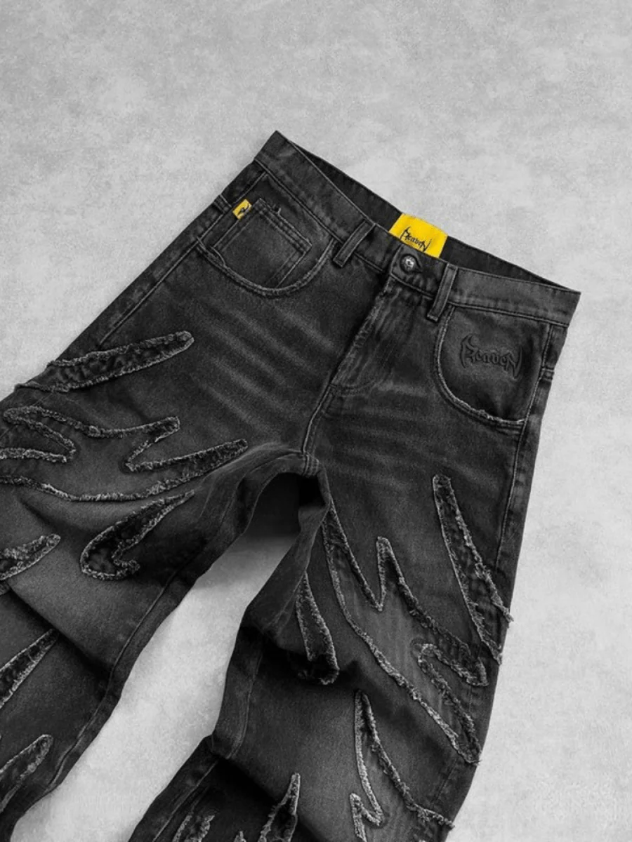 Retro Raw Edge Jeans - Image 3