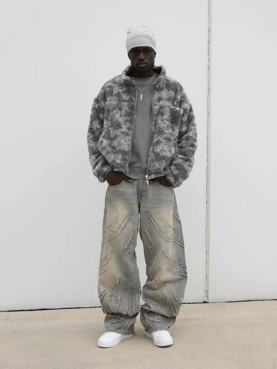 Retro Raw Edge Jeans - Image 5