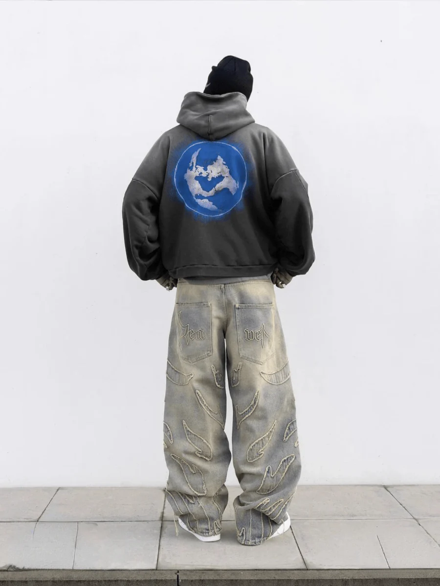 Retro Raw Edge Jeans - Image 6