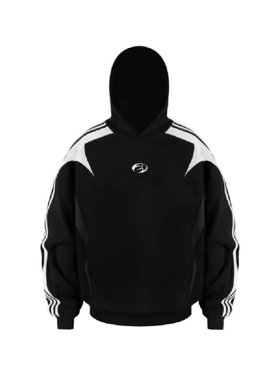 White Streak Striped Hoodie - Image 4